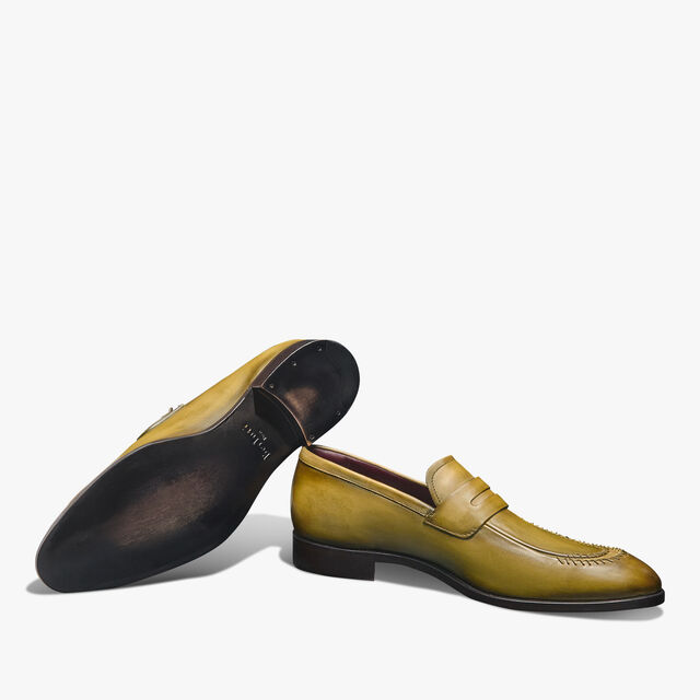 Rapiécé-Reprisé Leather Loafer, ACID GREEN, hi-res 4