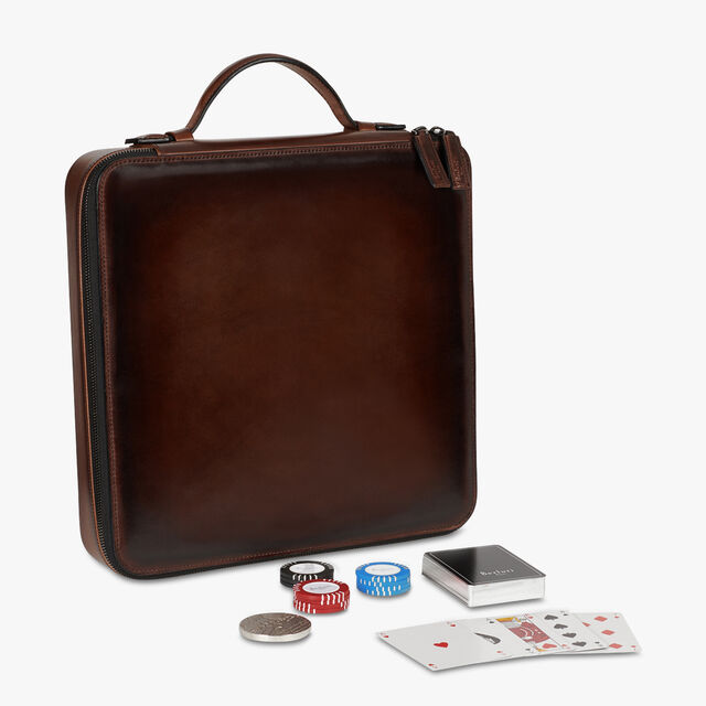 Leather Poker Game, BRUN, hi-res 2