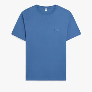 Leather Tab T-Shirt, HELVETIA BLUE, hi-res