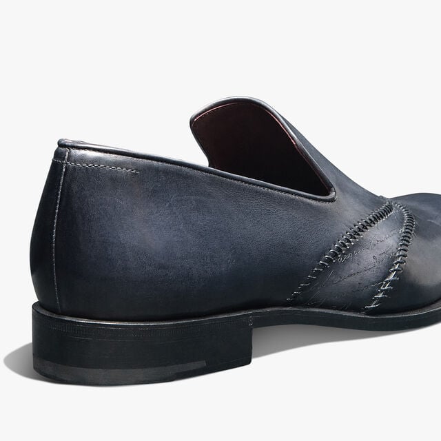 Rapiécé-Reprisé Scritto Leather Slipper, LUNA PIENA, hi-res 3
