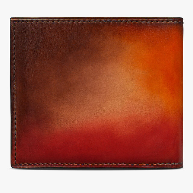 Makore Scritto Leather Wallet, RED SUNSET, hi-res 2