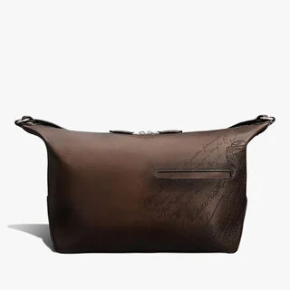 Toujours Soft Zipped Hobo Scritto Leather Messenger, SOFT BROWN, hi-res