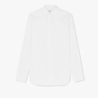 Cotton Scritto Alessandro Buttondown Shirt, BLANC OPTIQUE, hi-res