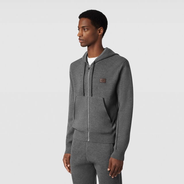 Shadow Zip-up Hoodie, MIDNIGHT GREY, hi-res 2