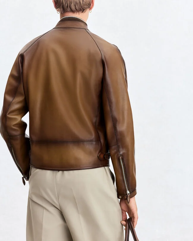 Leather Patina Un Jour Biker, Jungle Brown, hi-res