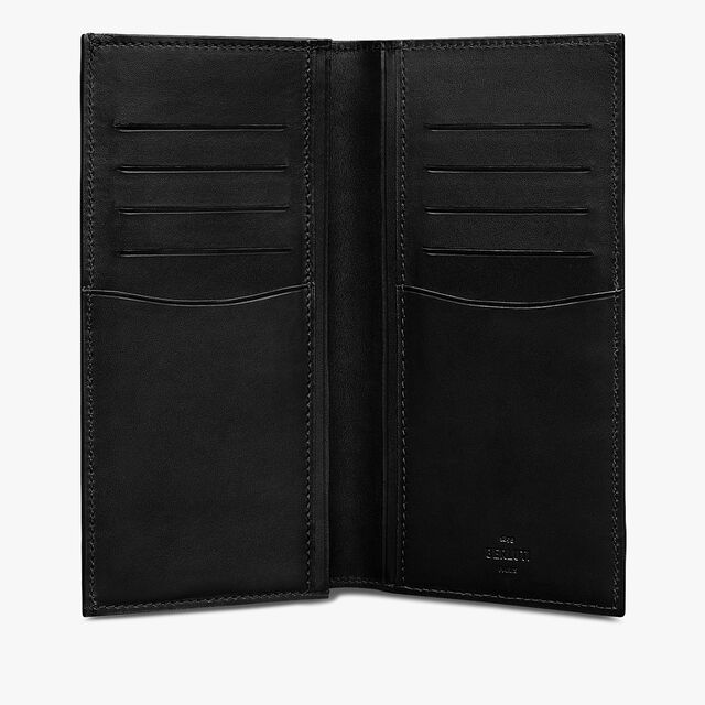 Espace Scritto Leather Long Wallet, NERO GRIGIO, hi-res 3