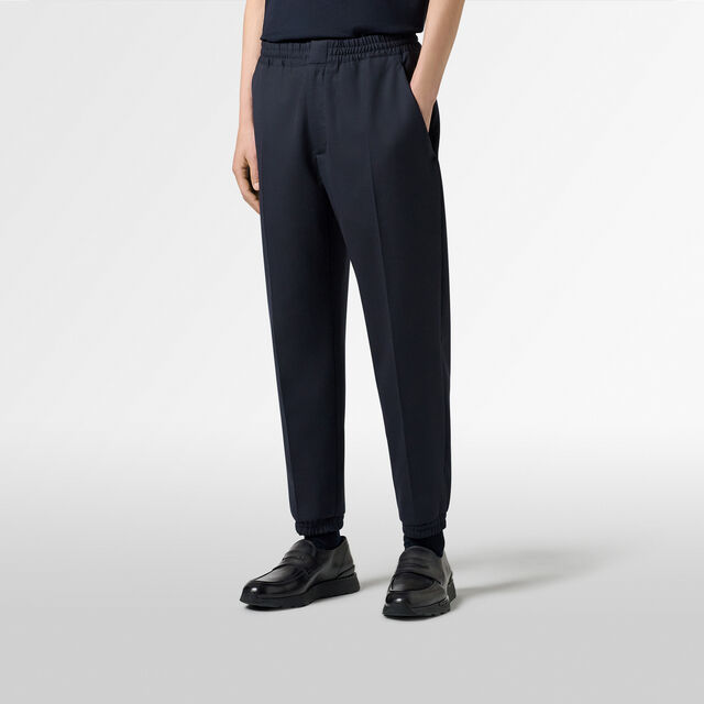 Stretch Wool Jogpants, MARINE, hi-res 2