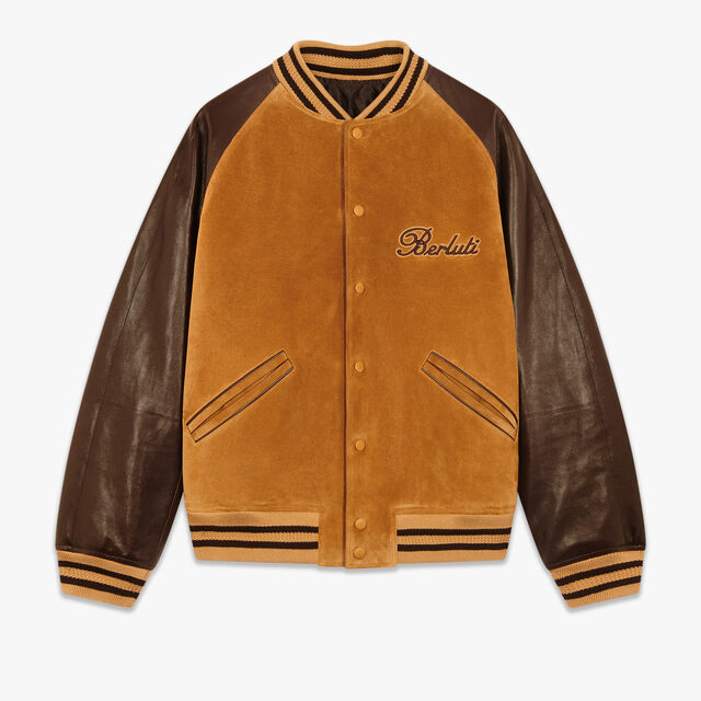 Suede Leather Varsity Jacket