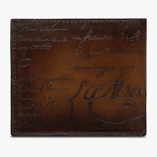 Makore Scritto Leather Wallet, CACAO INTENSO, hi-res 2