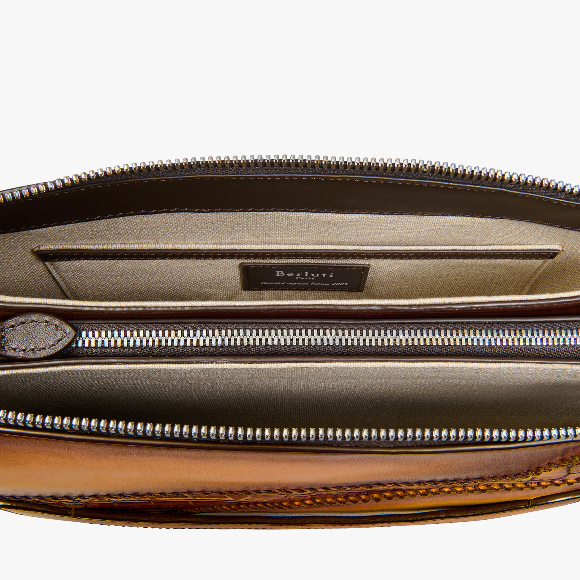 BERLUTI レザー ポーチ テルシオ レザー＆アリゲーターレザー ポーチ | ベルルッティ JP