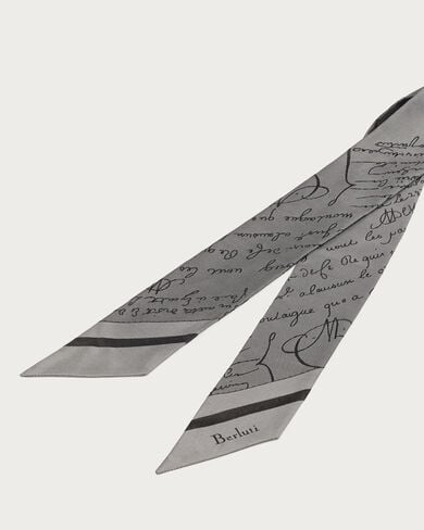 スクリットパターン バッグ スカーフ, Light Aluminio, hi-res