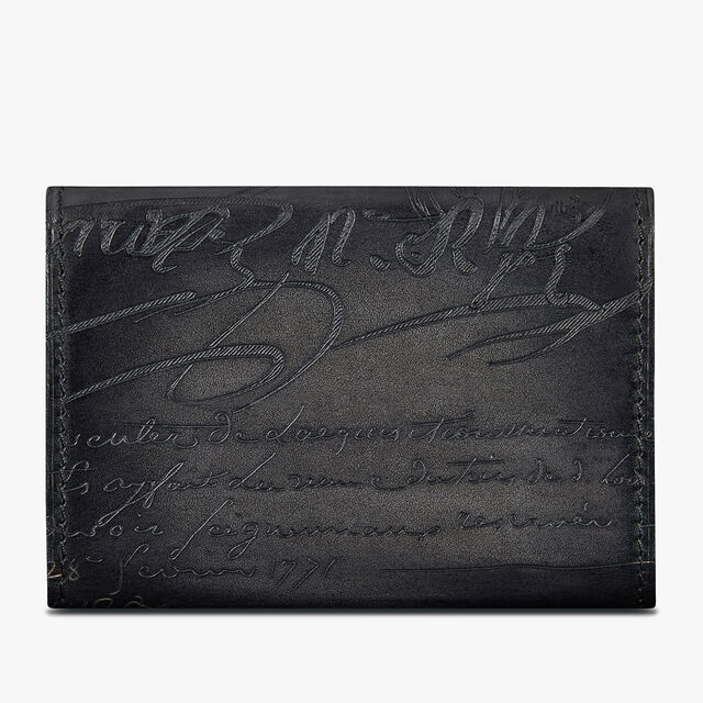 Porte-Cartes Imbuia En Cuir Scritto, NERO GRIGIO, hi-res 2