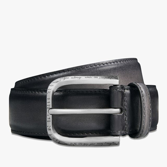 Curve Leather 35 mm Belt, NERO GRIGIO, hi-res 1