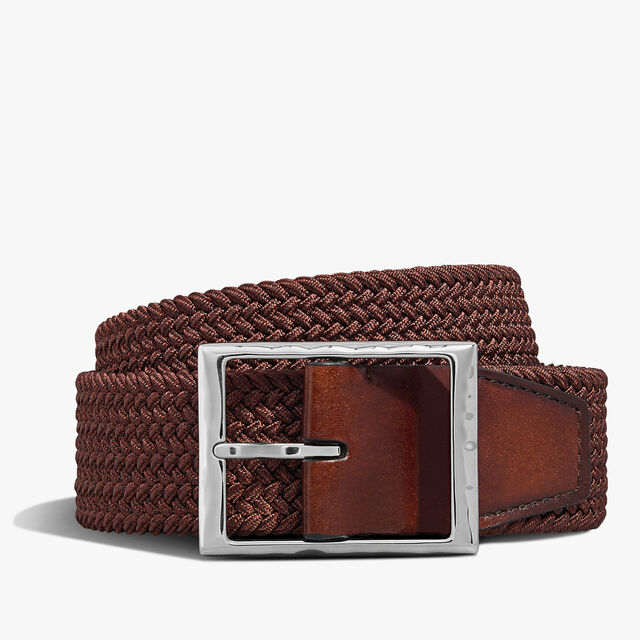 Classic Braided Fabric 35 mm Belt, DARK TOFFEE, hi-res 1