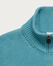 Cashmere Half-Zip with Leather Braiding Details, Teal Blue, Image 2