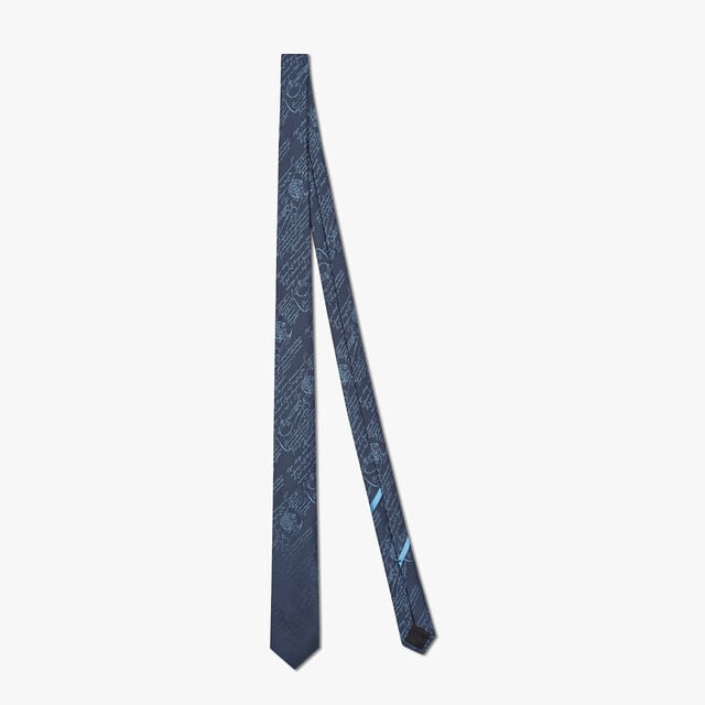 Scritto Tie With Shading Effect, SPACE BLUE, hi-res