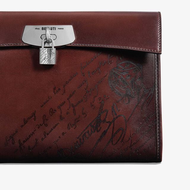 E'Mio Scritto Leather Messenger, LEGNO BRUCIATO, hi-res 6