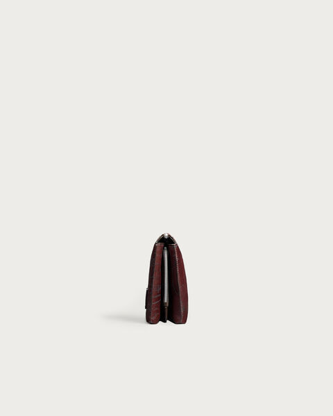 Tersio Zipped Pouch, Legno Bruciato, hi-res