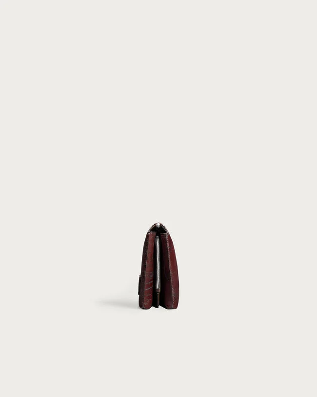 Tersio Zipped Pouch, Legno Bruciato, hi-res