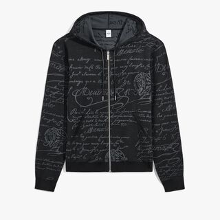 Scritto Zip-Up Hoodie, NOIR, hi-res