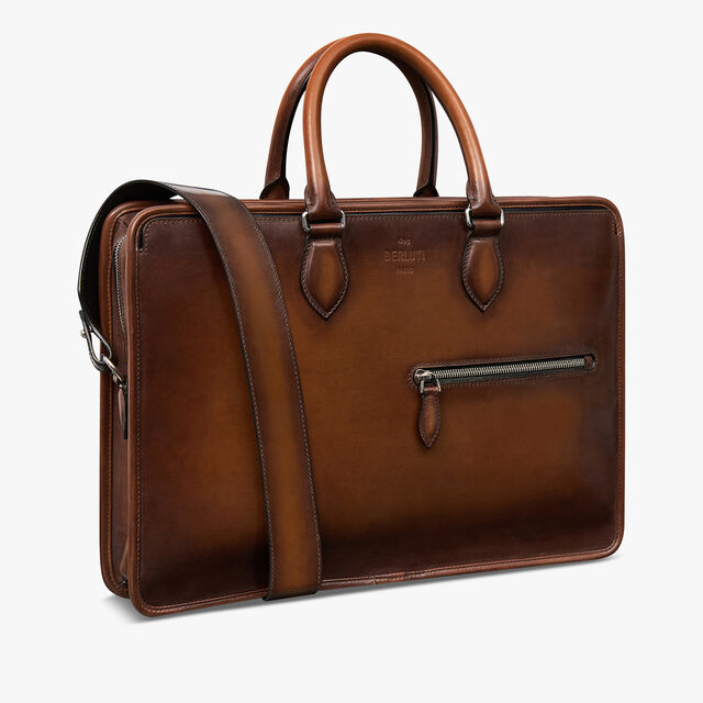 Un Jour Leather Briefcase, CACAO INTENSO, hi-res 9