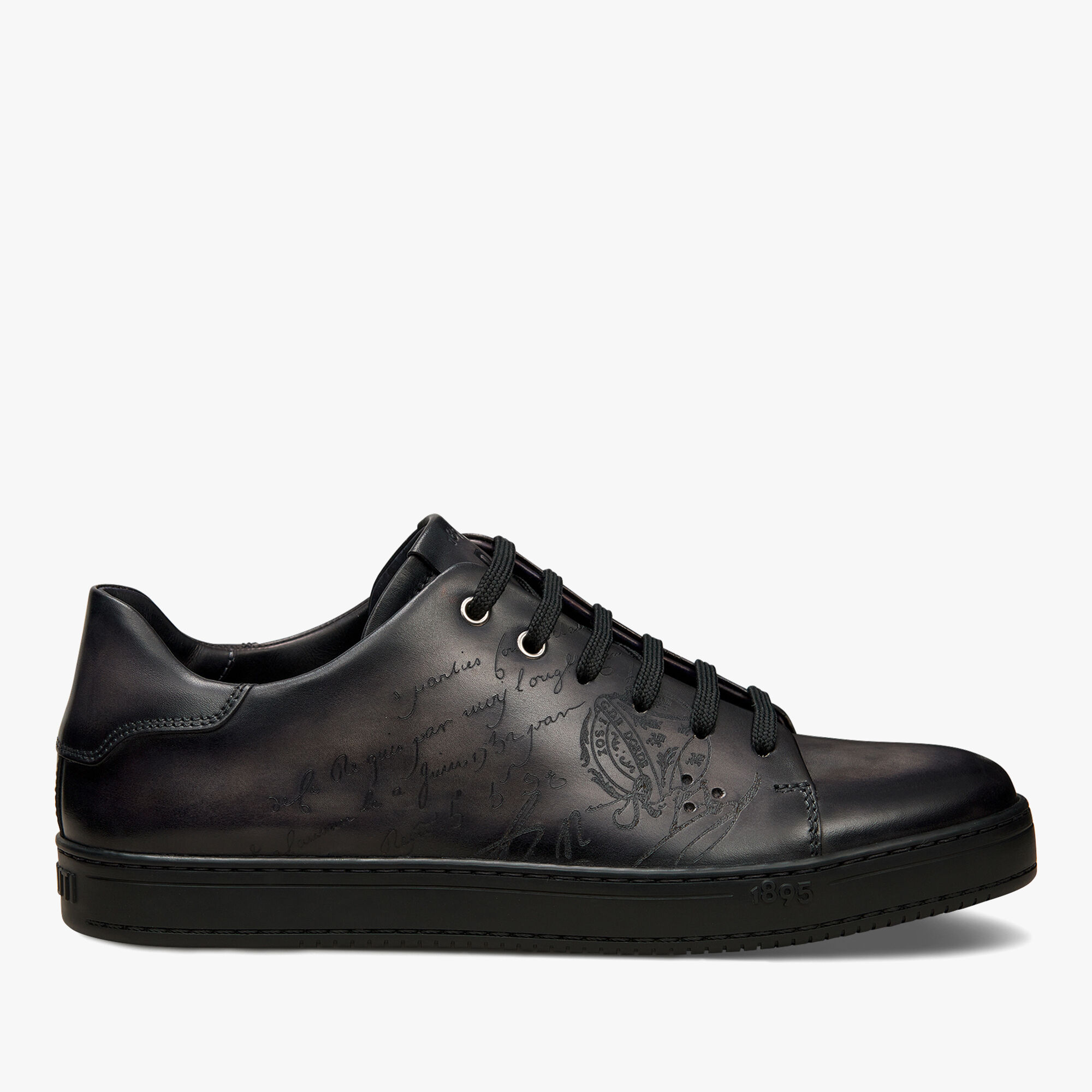 Playtime Scritto Leather Sneaker, NERO GRIGIO, hi-res 1
