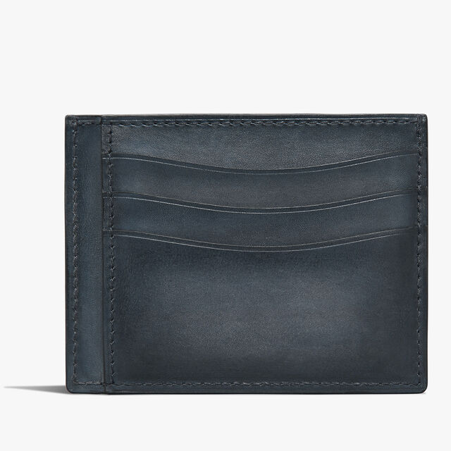 Bambou Tetris Scritto Leather Card Holder, BLU MINERALE, hi-res 2
