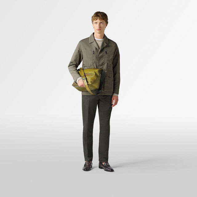 Toujours Soft Zipped Hobo Scritto Leather Messenger, JUNGLE GREEN, hi-res 9