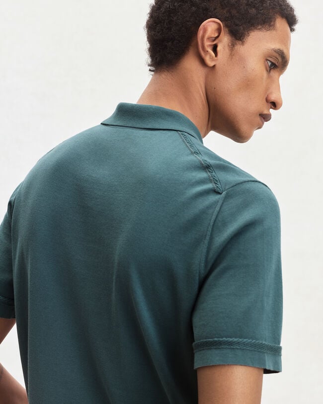 Polo avec Broderie B-Thabor, Green Smoke, hi-res