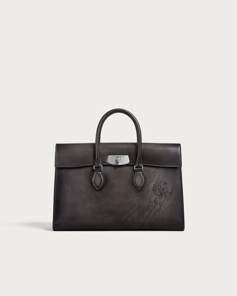 E'Mio Briefcase, Nero Grigio, hi-res