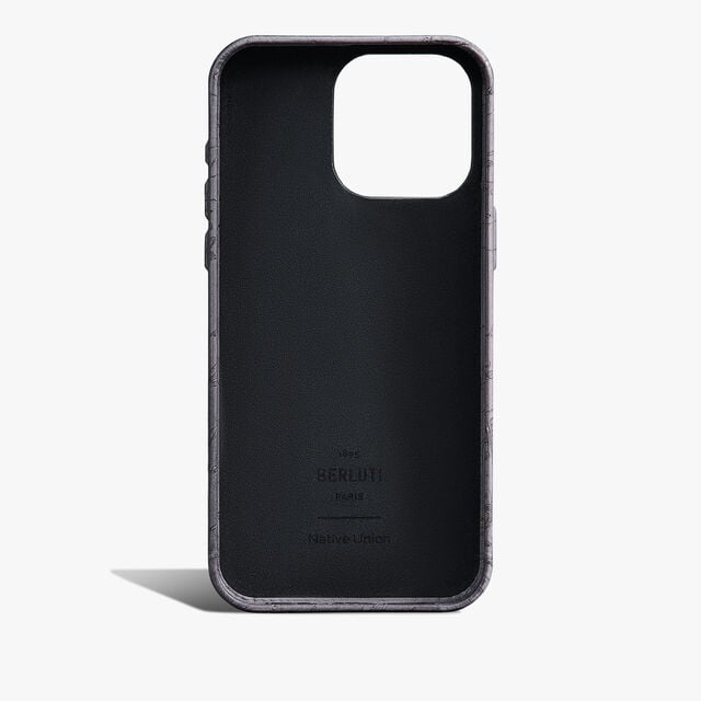 Scritto Leather iPhone 16 Pro Max Case, LIGHT ALUMINIO, hi-res 2