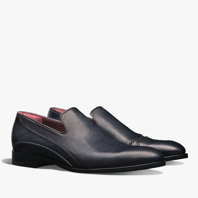 Rapiécé-Reprisé Scritto Leather Slipper, LUNA PIENA, hi-res 9