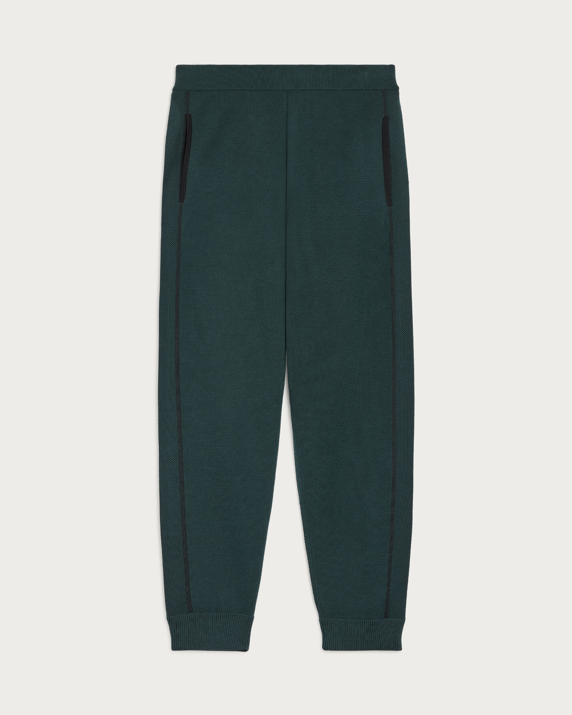 Shadow Jogpants with Leather Detail, Fir Green, hi-res