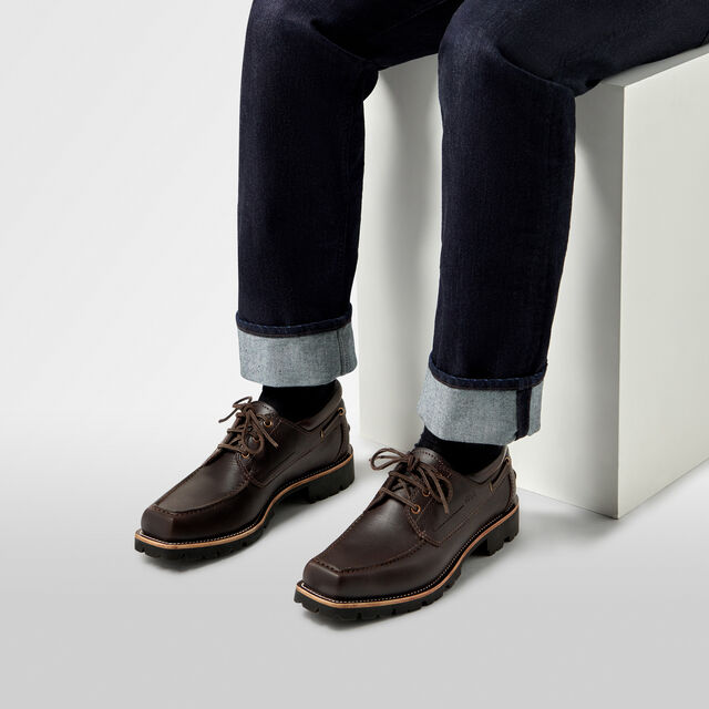 Grand Chemin Leather Derby, DARK BROWN, hi-res 8