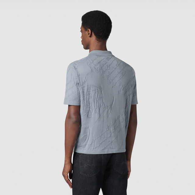 Diagonal Scritto Polo, TITANIUM BLUE, hi-res 3