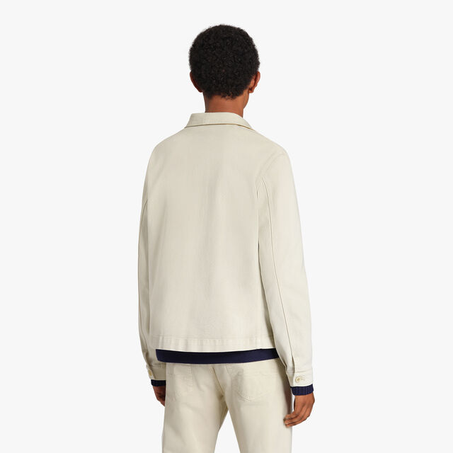 Cotton Garment Dyed Jacket, IVORY, hi-res 3