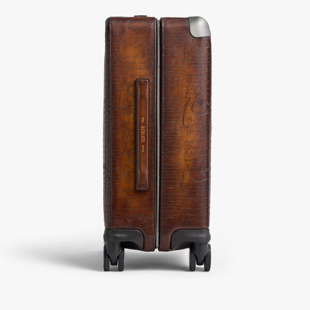 Formula 1005 Scritto Leather Rolling Suitcase, CACAO INTENSO, hi-res 4