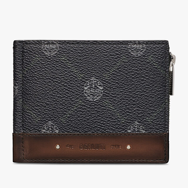 Clip Canvas and Leather Wallet, BLACK + TDM INTENSO, hi-res 1
