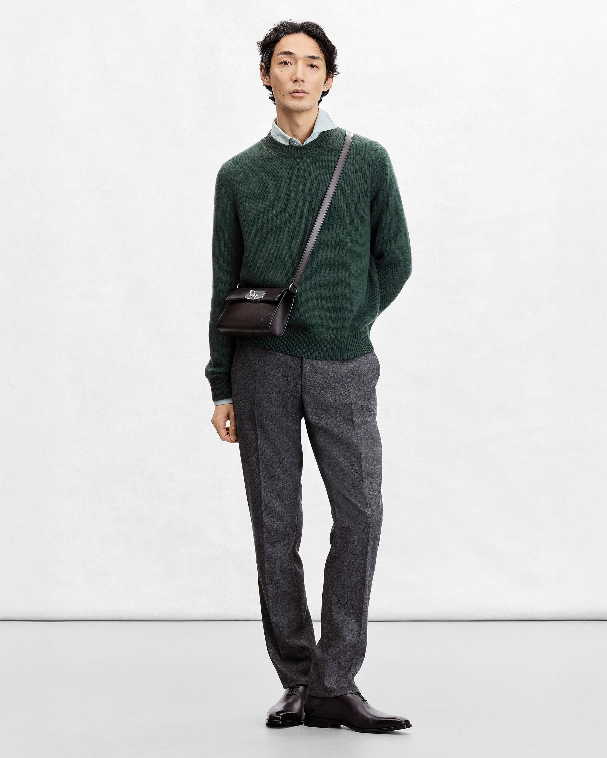 E'Mio Pouch On Strap Messenger, Nero Grigio, hi-res