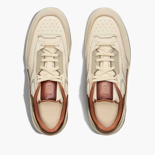 Playoff Leather Sneaker, OFF WHITE & CACAO INTENSO, hi-res 3