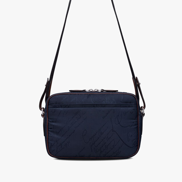 Shoulder Bag Nylon Scritto Messenger, NAVY, hi-res 4