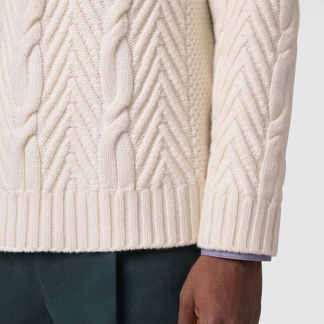 Winter Cable Knit Crewneck, SHELL, hi-res 6