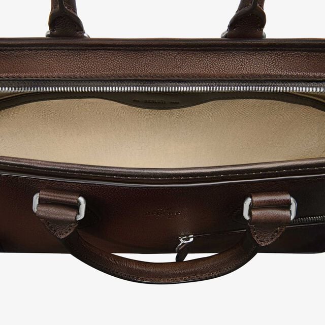 Un Jour Mini Leather Briefcase, SOFT BROWN, hi-res 6