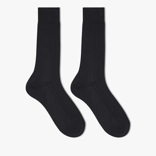 Cotton Short Socks, BLACK, hi-res