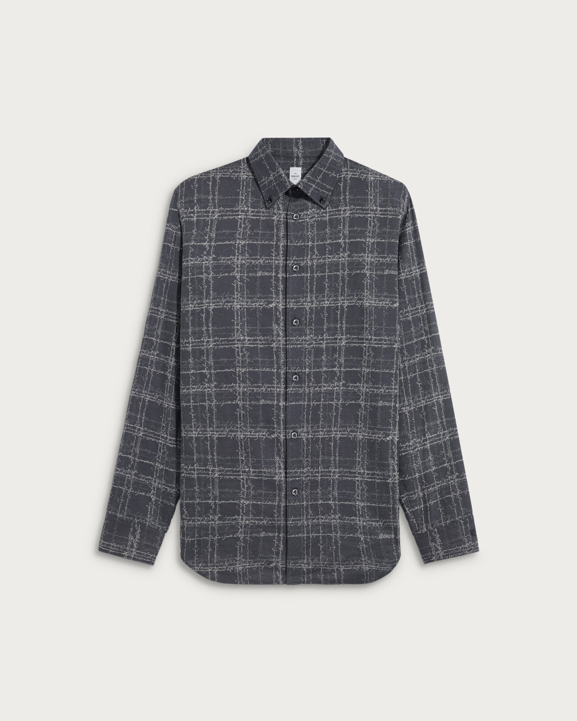 Scritto Alessandro Buttondown Shirt, Indigo Scritto Check, hi-res