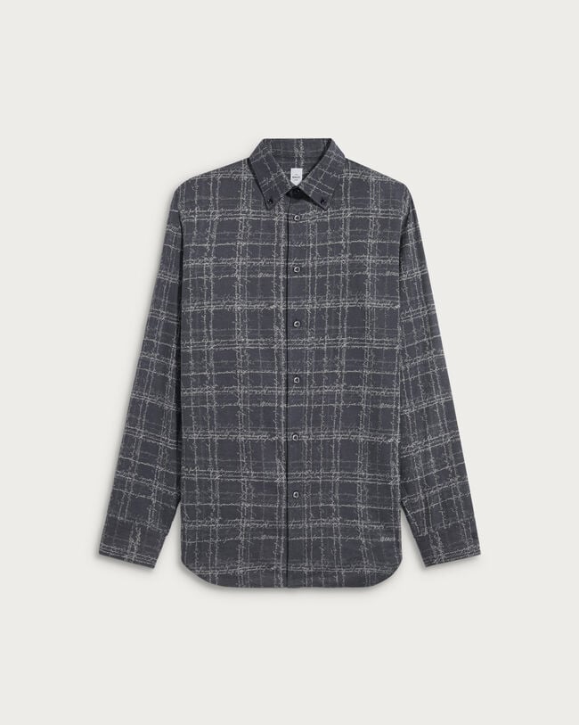 Scritto Alessandro Buttondown Shirt, Indigo Scritto Check, hi-res