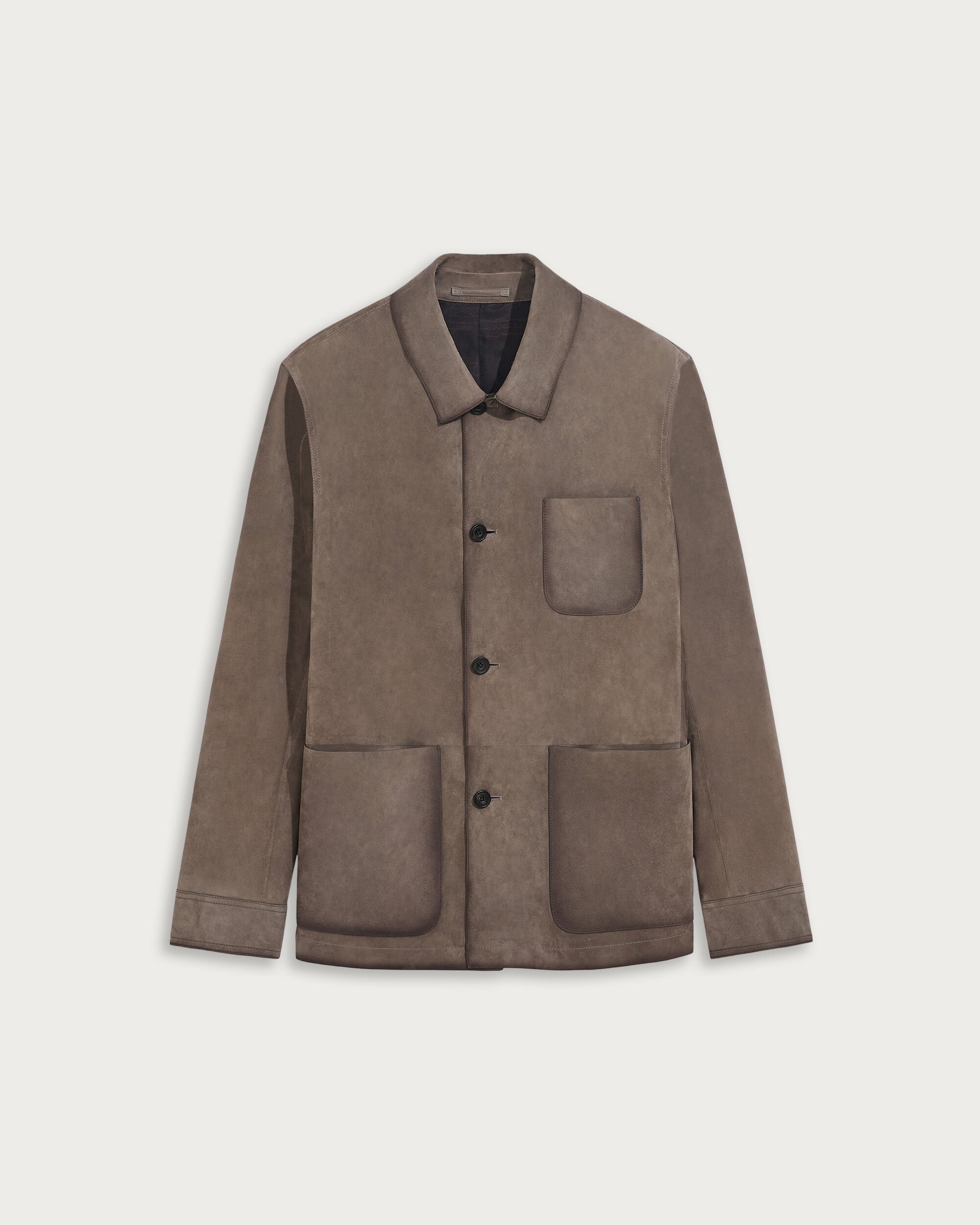 Leather Patina Casual Jacket, Moss, hi-res