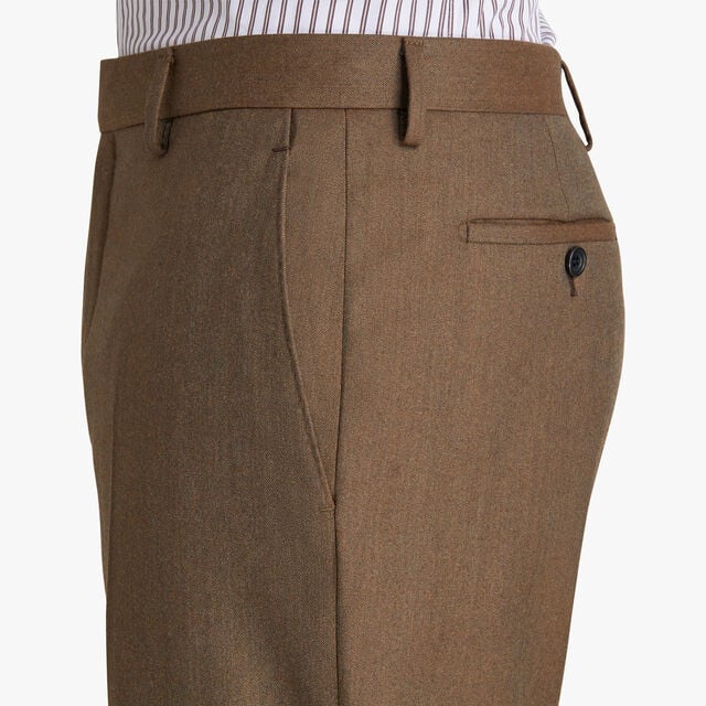 Formal Wool Trousers, CAMO GREEN, hi-res 5