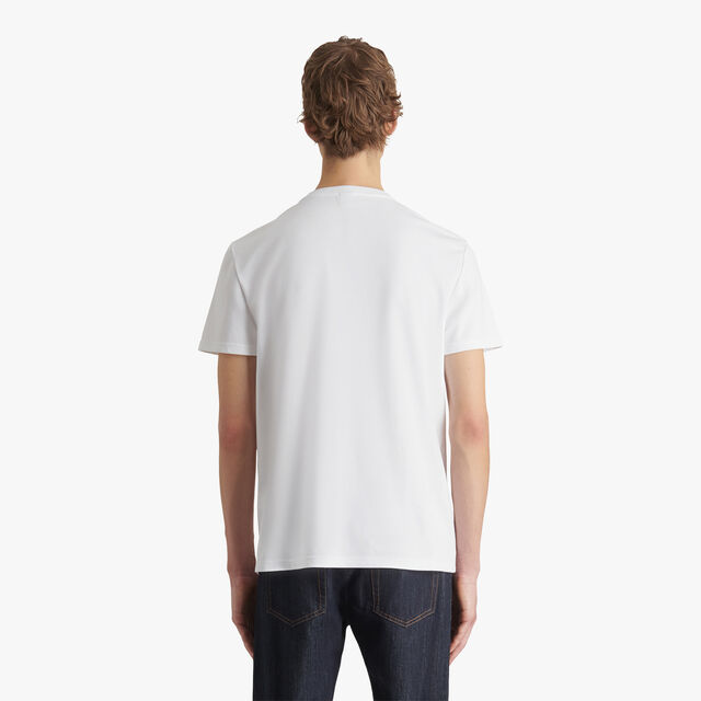 Embroidered Logo T-shirt, BLANC OPTIQUE, hi-res 3