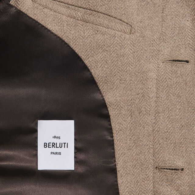 Travel Coat in Cashmere & Silk, LIGHT TAUPE, hi-res 7